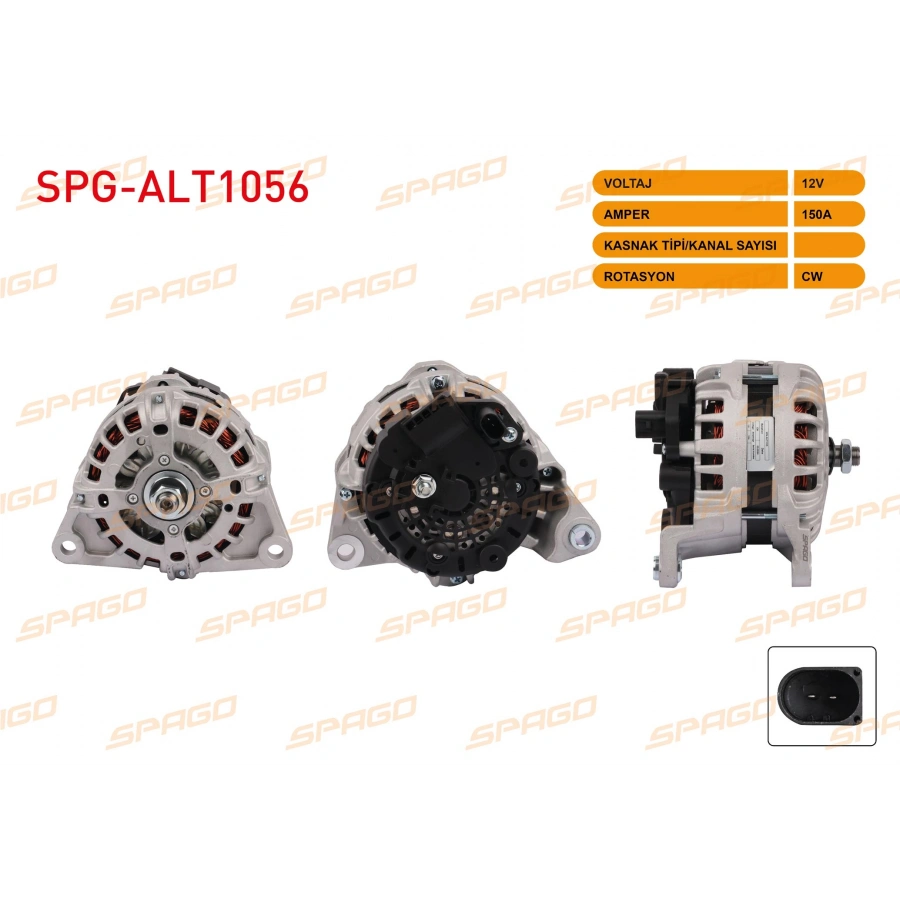 ALTERNATOR 12V 150A (ALT3932) DUCATO 11- / BOXER 11- / JUMPER 11- / DAILY VI 14- (3.0 DIZEL ARACLAR ICIN)