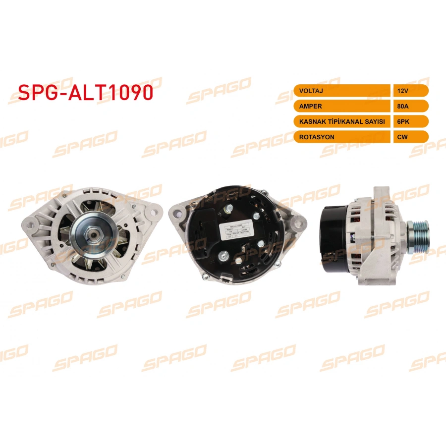 ALTERNATOR 12V 80A 6PK (ALT980) LADA 2110 98- / LADA 110, 111, 112 1.5 (L UCLU)