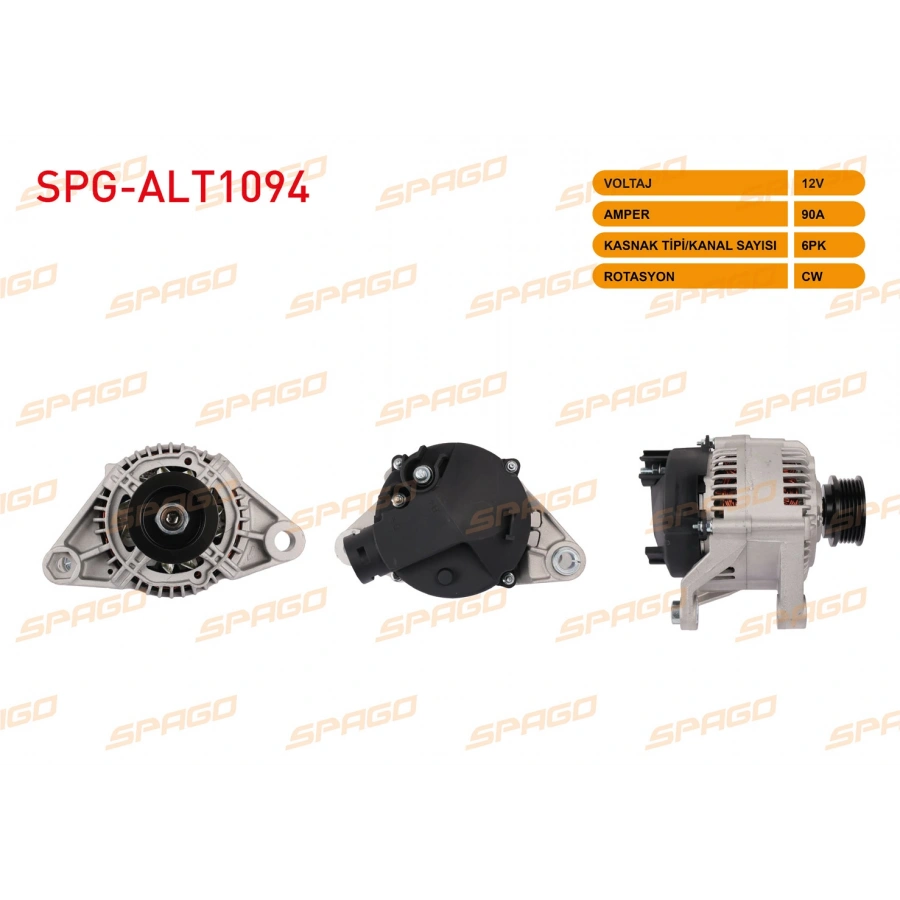 ALTERNATOR 12V 90A 6PK (ALT483) DOGAN SLX KLIMALI 94- / SAHIN 96- (KLIMALI)