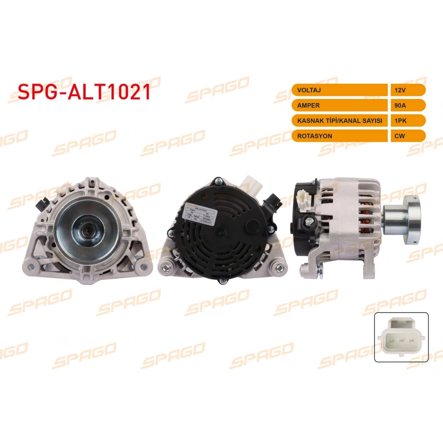 ALTERNATOR 12V 90A (ALT722) FORD FOCUS I 1.8 TDCI 98-04