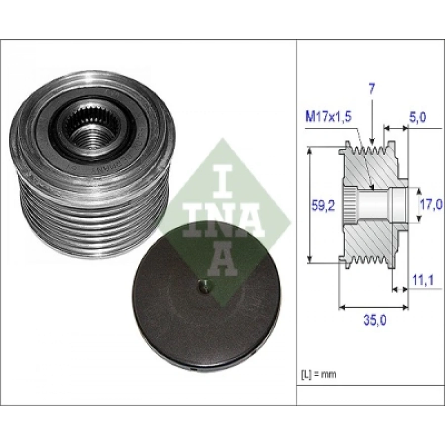 ALTERNATÖR KASNAGI 59,2 X 35 X 17 TRANSIT V-184 2,4 D 01-06