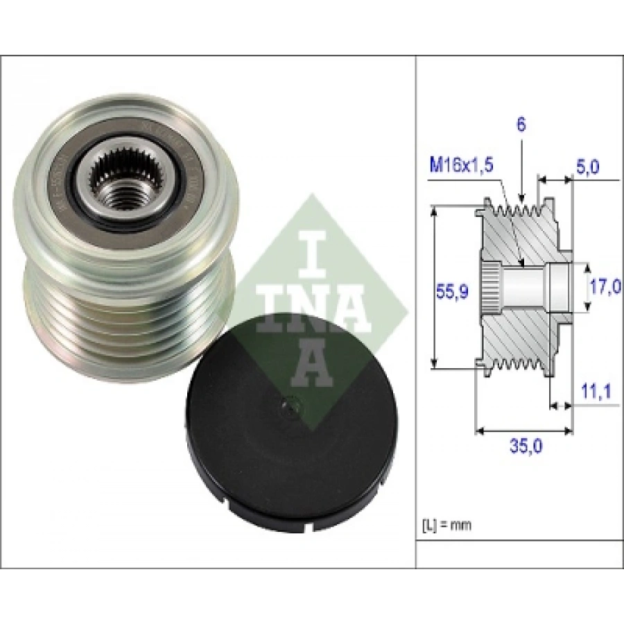 ALTERNATÖR KASNAGI RULMANLI AMAROK-TOUAREG-CRAFTER-A4-A5-A6-Q5-Q7 CJGD-CRCA-CASA-CNRB-DDXA-DDXC-DDXD-DDXB-DDXE-DAVA-DAUB-DNAD-DMZB 2,0 TDI-3,0 TDI 13-