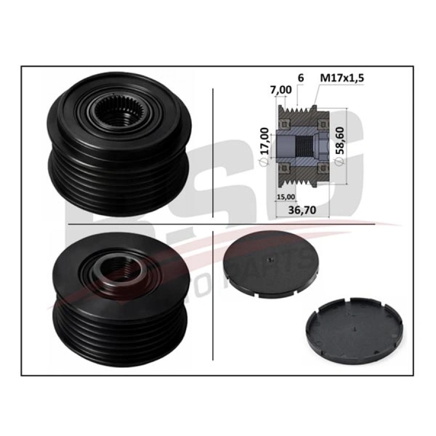 ALTERNATÖR KASNAGI [RULMANLI] CONNECT 1.8 TDCI 02-13