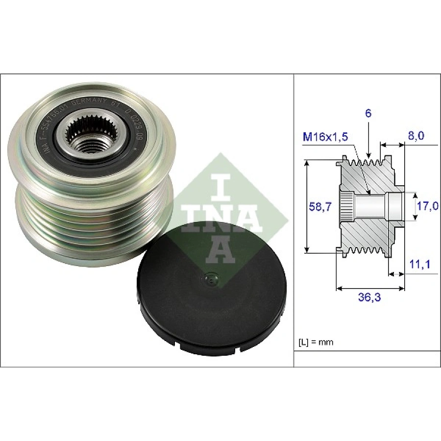 ALTERNATÖR KASNAGI RULMANLI TRANSIT V-362/BOXER-3/JUMPER-3/DUCATO 2.2 TDCI 06-