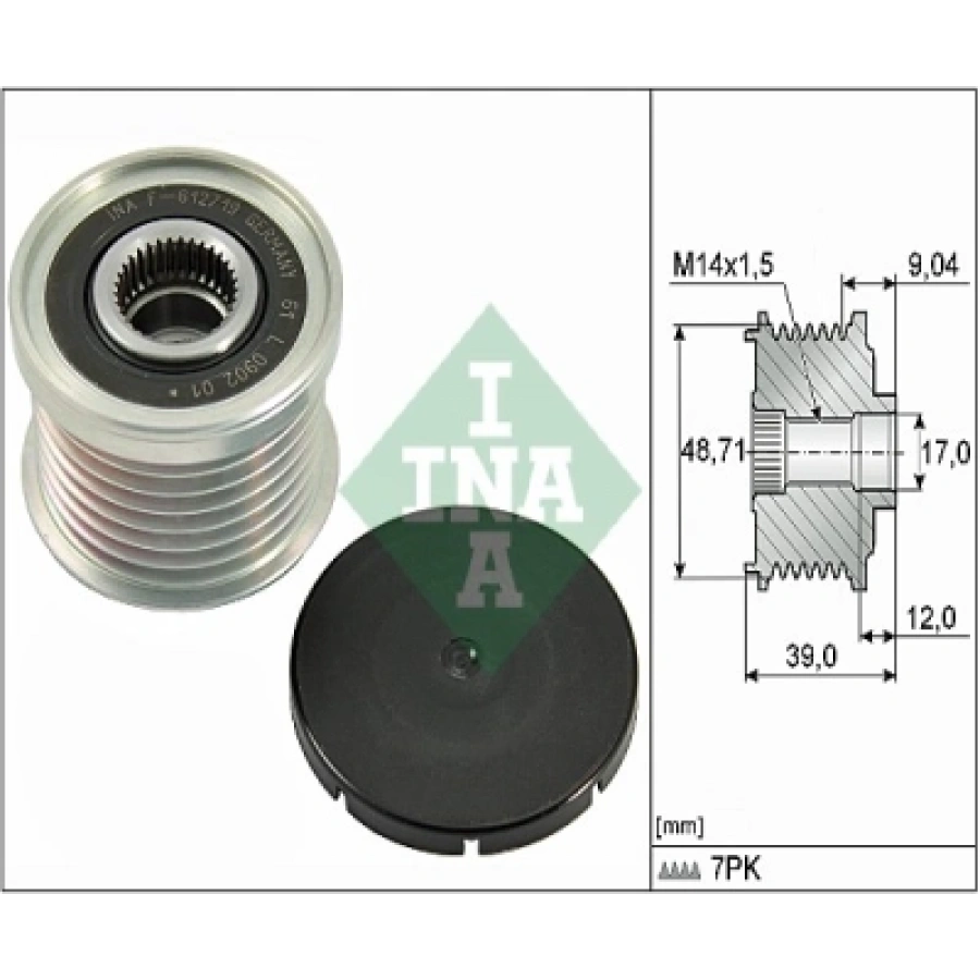 ALTERNATÖR RULMANI E81-E82-E87-E88-E90-E91-E92-E93-E60-E61-X5 E70 N43-N54 05-11