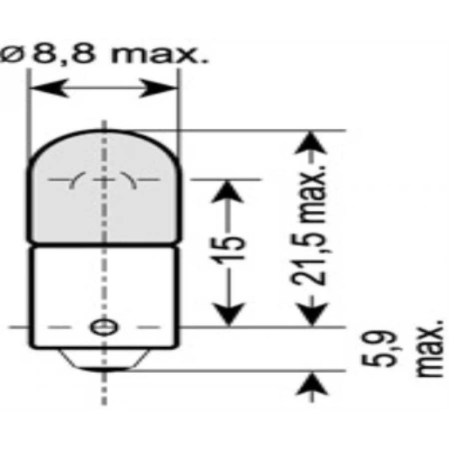 AMPÜL T6W 12V 6W BA9s 53 TEK DUY DÜZ TIRNAK XENON BM BM BM
