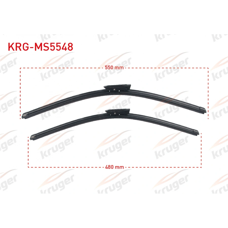 ARAC BAZLI SILECEK SETI 550-480mm DACIA DUSTER (HM) / DACIA LOGAN II (L8) / DACIA LOGAN MCV II (K8) / DACIA SANDERO II (B8) / RENAULT SYMBOL (L8)