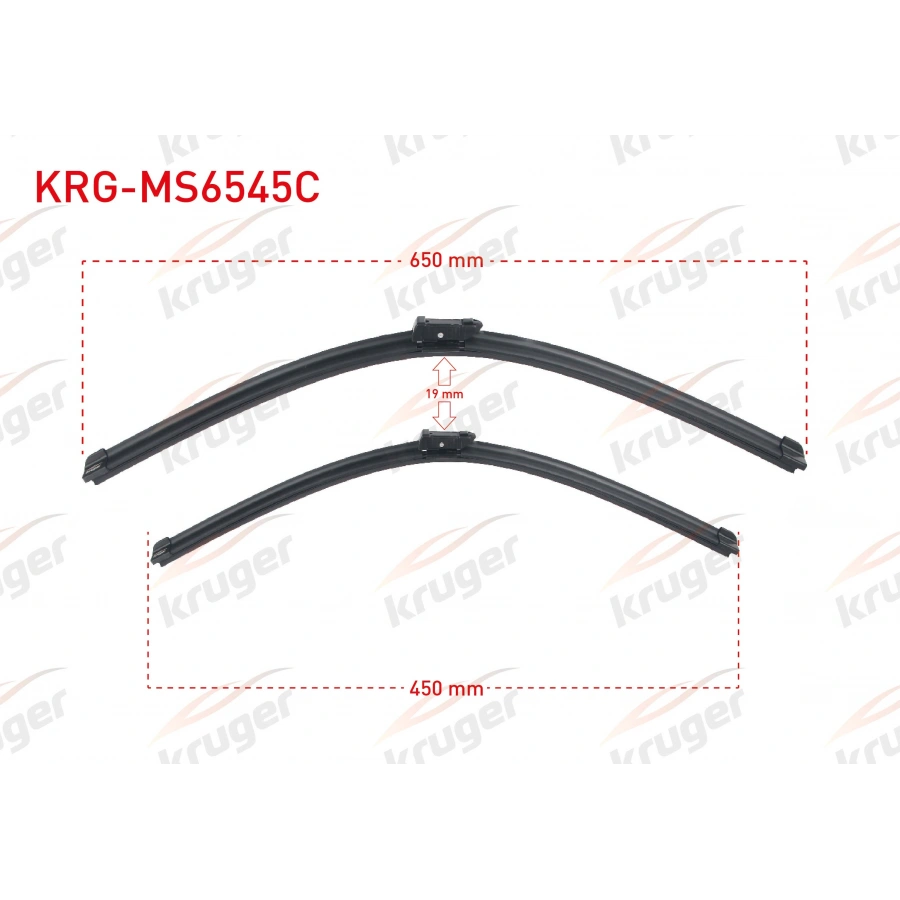 ARAC BAZLI SILECEK SETI 650-450mm BMW 6 (G32) / PEUGEOT 508 II / RENAULT KANGOO III