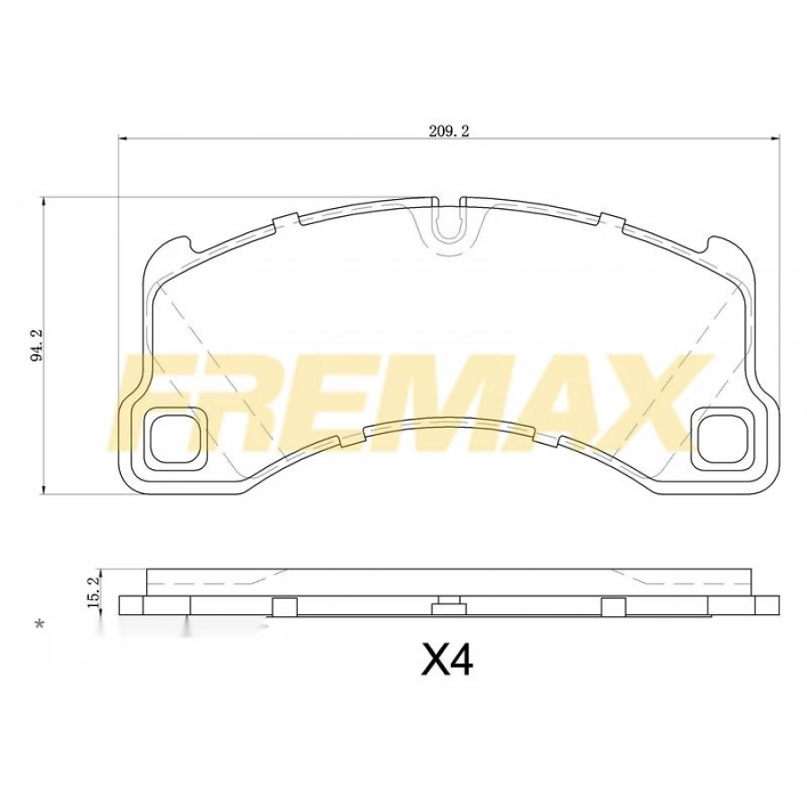 ARKA FREN BALATASI (CARBON FORMÜL) PORSCHE CAYENNE 2007-2010/ Q7 2006-2015/TOUAREG