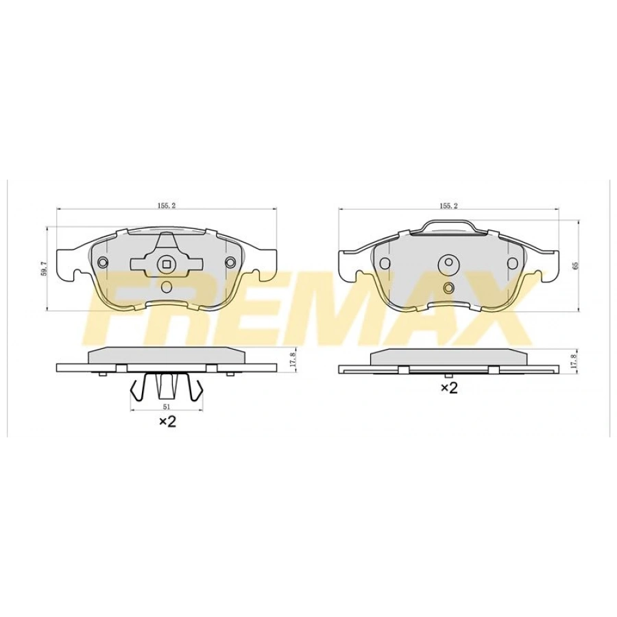 ARKA FREN BALATASI (CARBON FORMÜL) RENAULT (FİŞLİ)MASTER-III/MOVANO B/NV400 2009 TEK TEKER