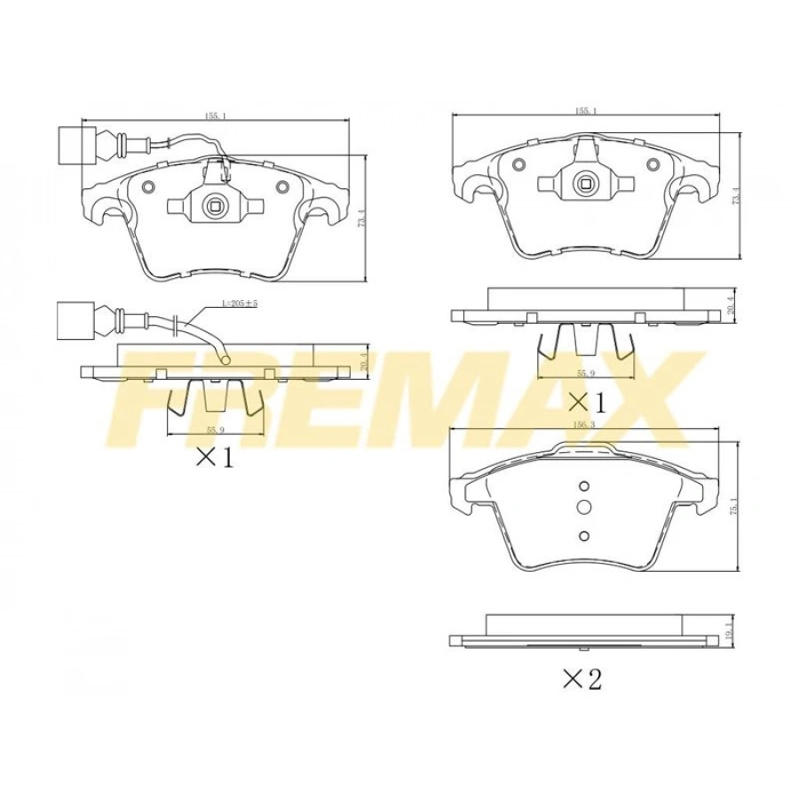 ARKA FREN BALATASI (CARBON FORMÜL) VW (FİŞLİ) TRANSPORTER T5-T6 2003