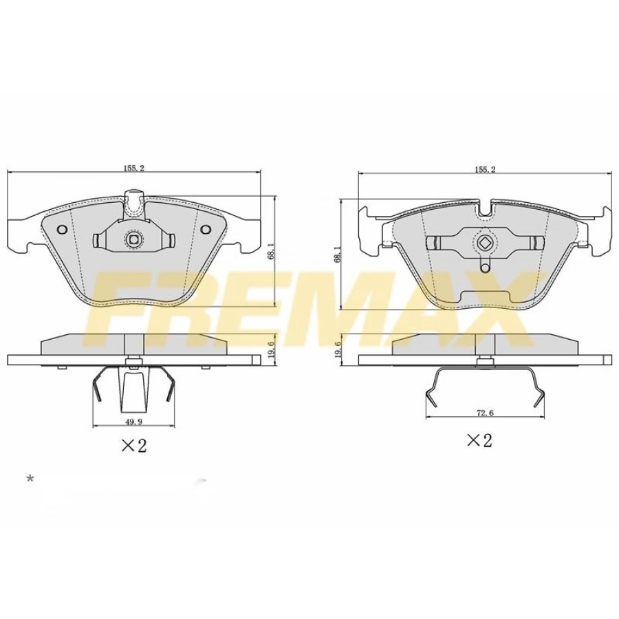 ARKA FREN BALATASI (CORBON FORMÜL) BMW E60-E61-E63-E64 -E90-E1-E92-E93-X1 E84 2003-2010