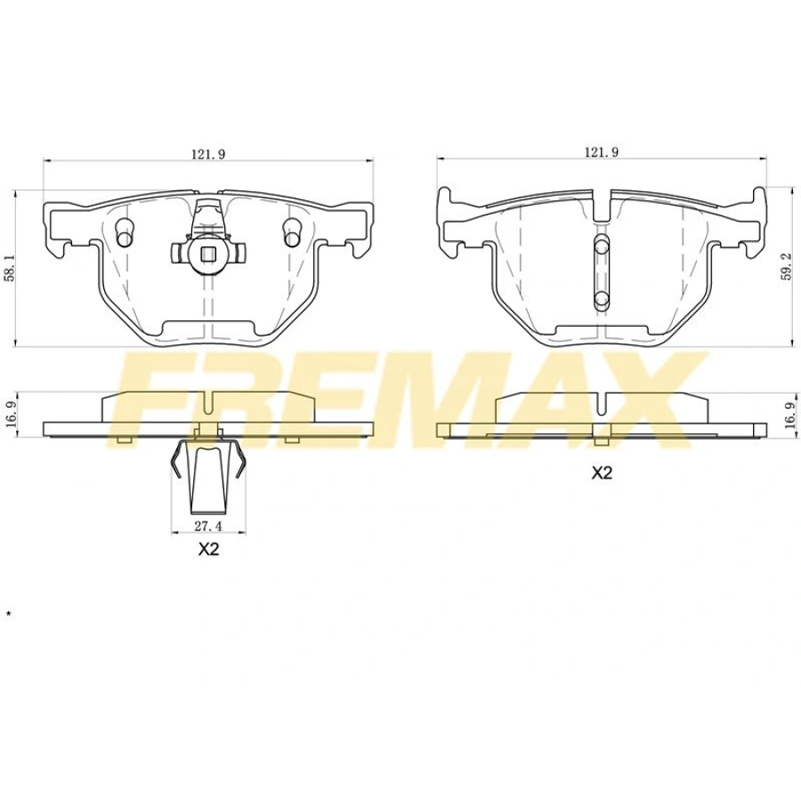 ARKA FREN BALATASI(CORBON FORMÜL) HYUNDAI ACCENT BLUE/I10/I40/ELANTRA/IONIQ/TUCSON/RIO/SOUL/CEED/RIO/AURIS/COROLLA 2013-2017