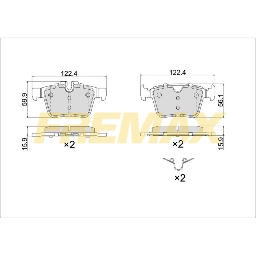 ARKA FREN BALATASI (CORBON FORMÜL) LAND ROVER RANGE ROVER DISCOVERY SPORT - V - IV 2013-2018