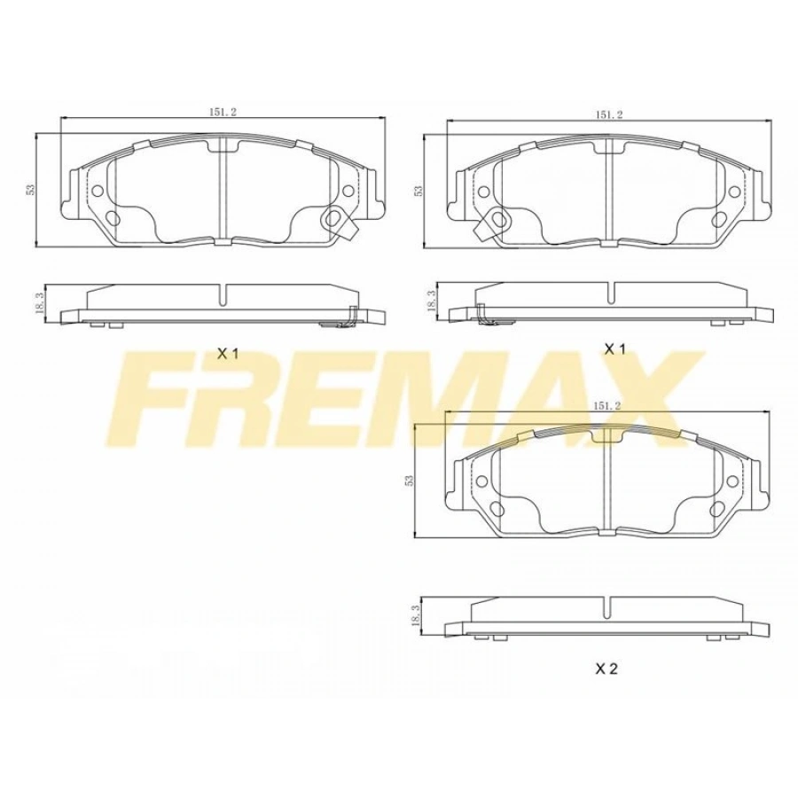 ARKA FREN BALATASI (CORBON FORMÜL) PEUGEOT 308 II 2013 249 MM /FORD FIESTA 2017