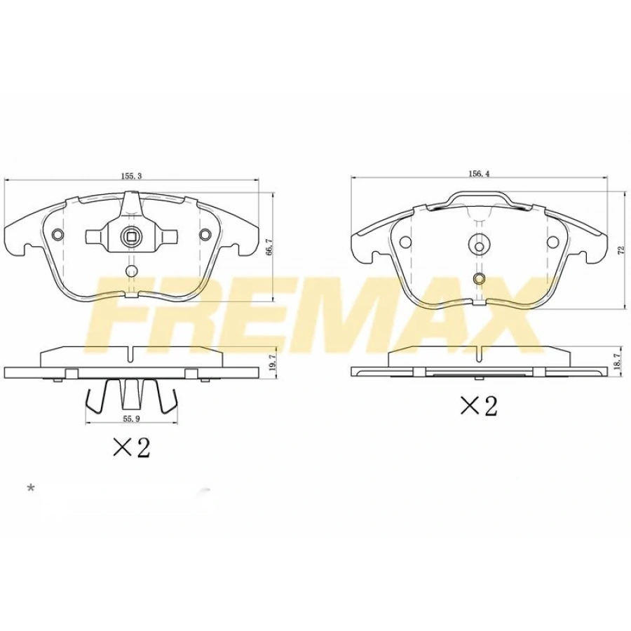 ARKA FREN BALATASI (CORBON FORMÜL) VOLVO-FORD (ELEKTRİKLİ EL FREN ) MONDEO/LAND ROVER/S60II-S80II-V60V70-XC60-XC70/GALAXY/KUGA/S-MAX 2010