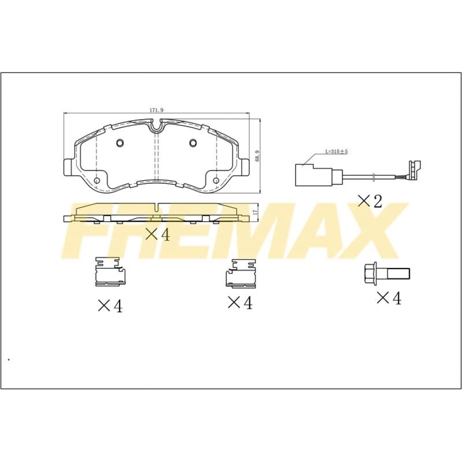 ARKA FREN BALATASI (CORBON FORMÜL) VW CADDY-SHARAN-A1-Q3 2015