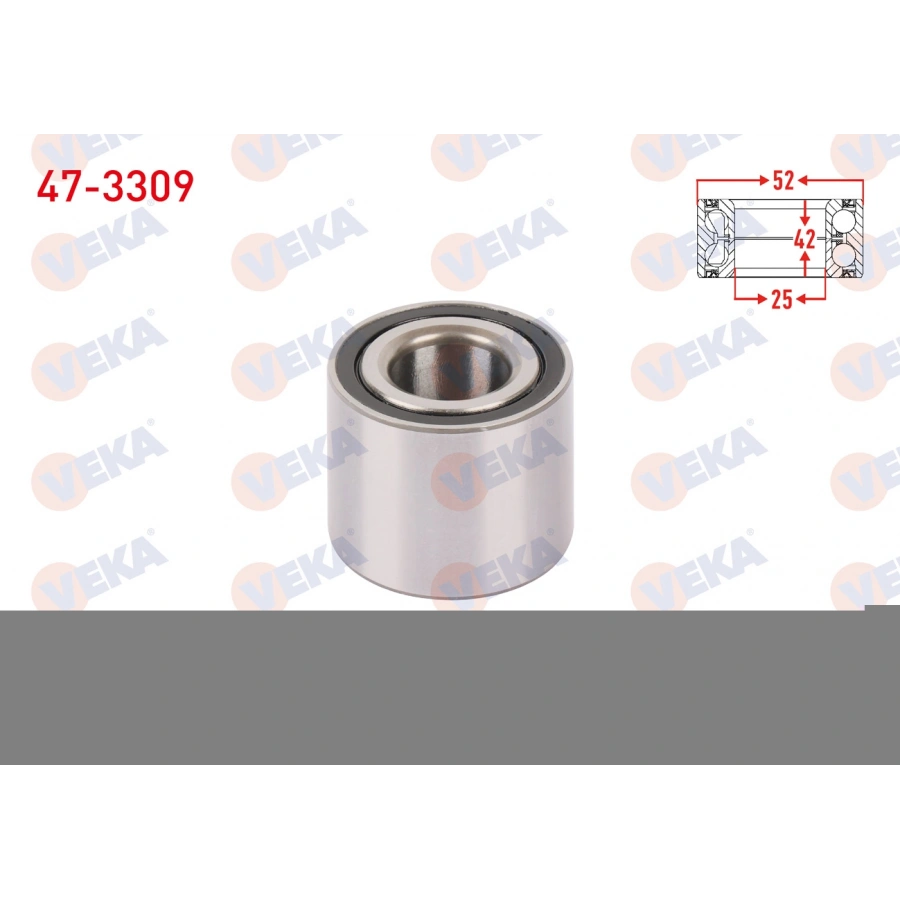 ARKA TEKERLEK RULMANI SOL-SAG 25X52X42 C-ELYSEE 1.6 HDI 2012-/ 301 1.6 HDI 2012-/ 208 1.2- 1.4 HDI-1.6 HDI 2012-/ C3 II 1.4 HDI-1.6 HDI 2009-2016/ CACTUS 1.6 e-HDI 2014-/ DS3 1.6 E-HDI 2009-2013