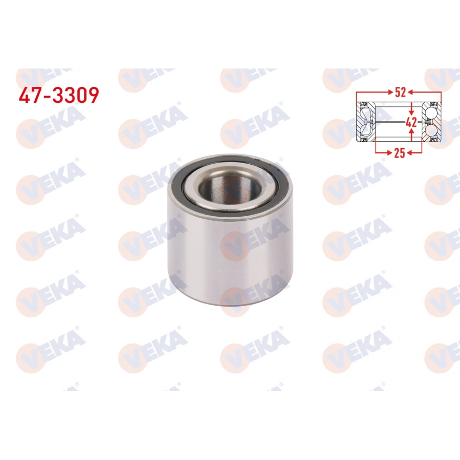 ARKA TEKERLEK RULMANI SOL-SAG 25X52X42 C-ELYSEE 1.6 HDI 2012-/ 301 1.6 HDI 2012-/ 208 1.2- 1.4 HDI-1.6 HDI 2012-/ C3 II 1.4 HDI-1.6 HDI 2009-2016/ CACTUS 1.6 e-HDI 2014-/ DS3 1.6 E-HDI 2009-2013