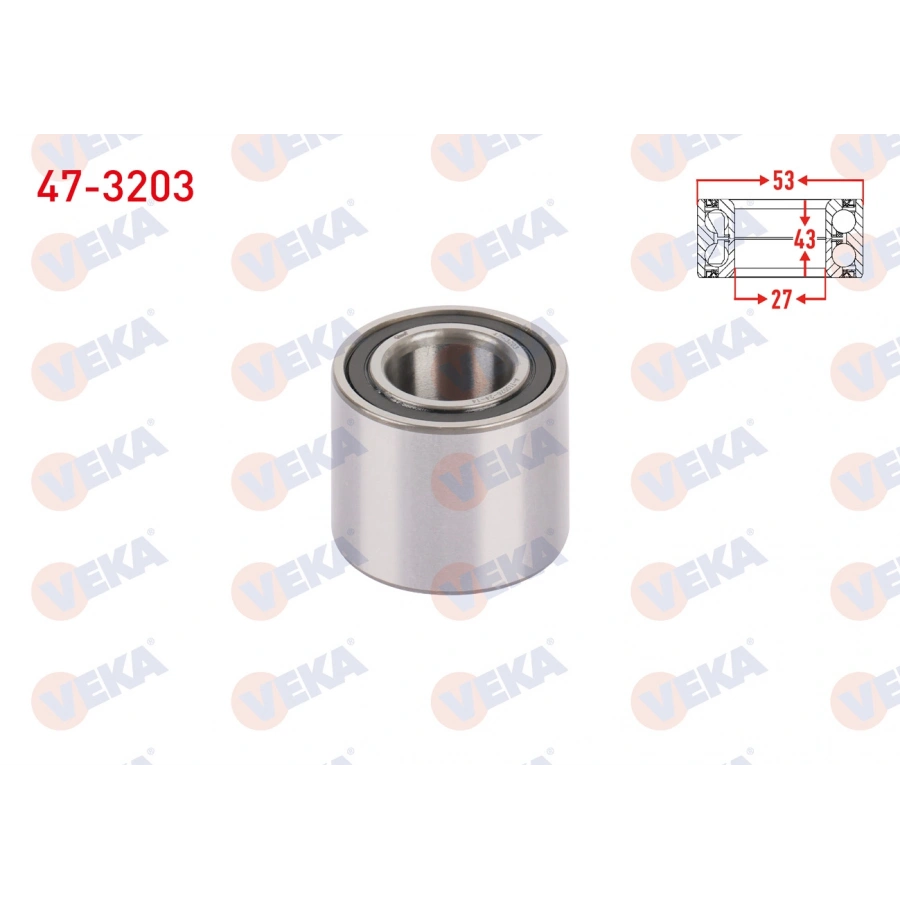 ARKA TEKERLEK RULMANI SOL-SAG 27X53X43 CORSA C 1.0-1.2-1.4-1.3 CDTI-1.7 CDTI 2000-2006/COMBO C 1.3 CDTI-1.4i 16v-1.6 16v 2001-2006/MERIVA A 1.3 CDTI-1.6i 16v 2003-2010/TIGRA B 1.3 CDTI 1.4 16v 2004-