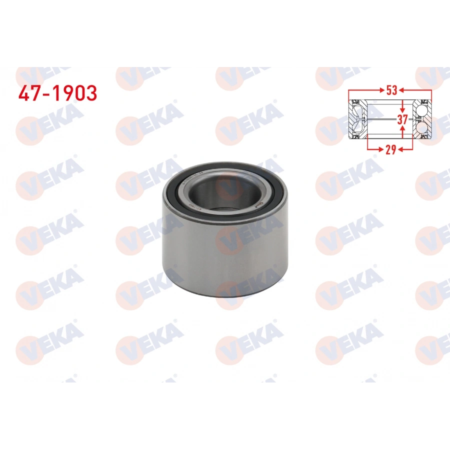 ARKA TEKERLEK RULMANI SOL-SAG 29X53X37 FORD FIESTA V 2001-2008 / FOCUS I 1998-2004