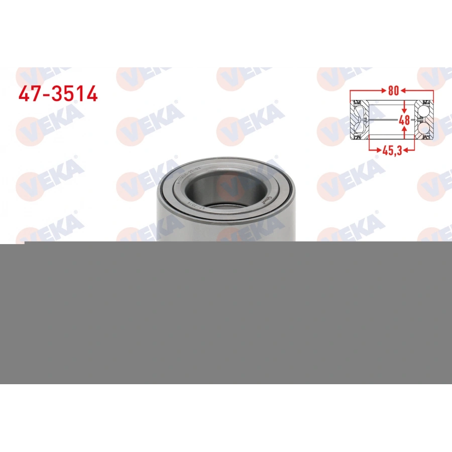 ARKA TEKERLEK RULMANI SOL-SAG 45.3X80X48 RENAULT MASTER II 2.2 DCI - 2.5 DCI - 2.8 DTI 1998-2010 / OPEL MOVANO A 1.9 DTI - 2.5 D - 2.8 DTI - 2.5 DTI 2001-2010 / NISSAN INTERSTAR 2.2 DCI 2002-