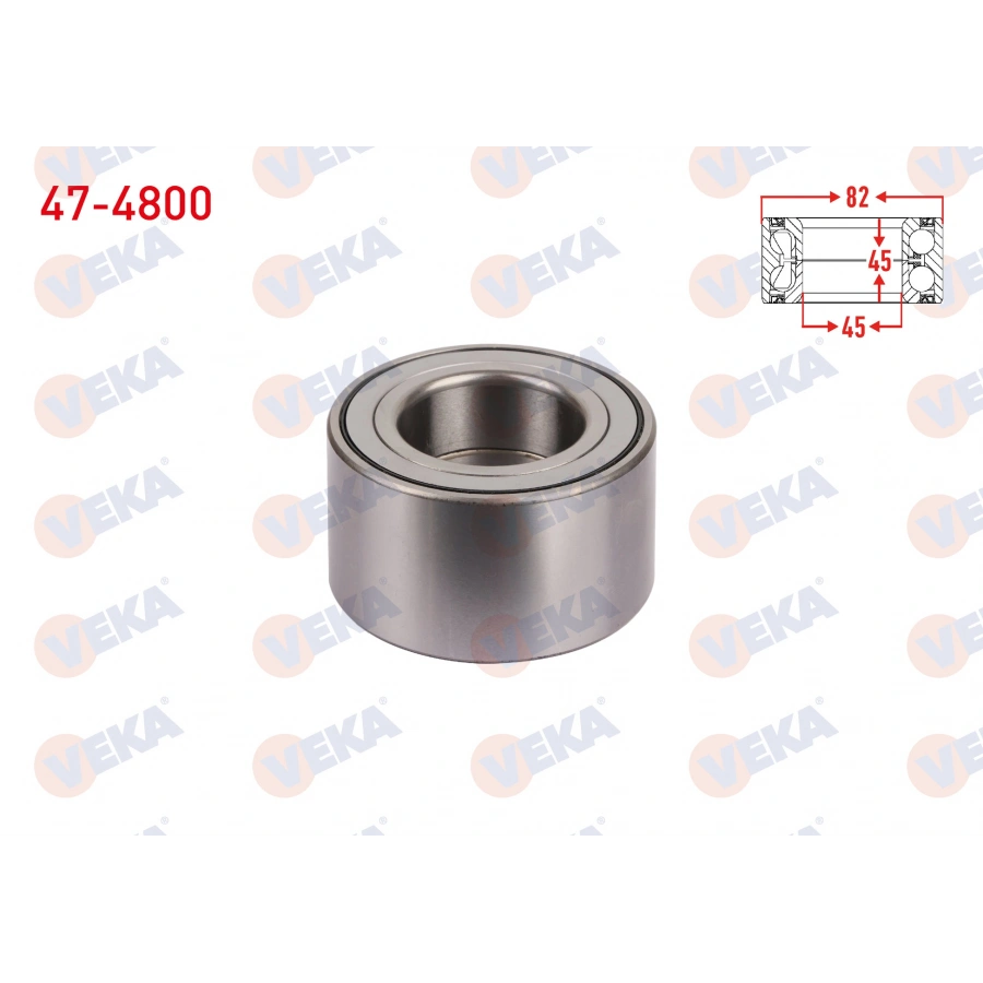 ARKA TEKERLEK RULMANI SOL-SAG 45X82X45 SSANGYONG ACTYON I 2.0 XDI 2005-2012/ ACTYON SPORTS II 2.0 XDI 2012-/ KYRON 2.0 XDI 2005-2011/ REXTON 2.7 XDI 2004-/ RODIUS I 2.7 XDI 2005-2013