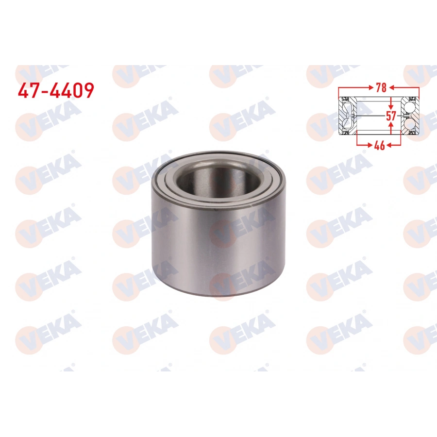 ARKA TEKERLEK RULMANI SOL-SAG 46X78X57 VOLKSWAGEN AMAROK 2.0 BITDI 2010-