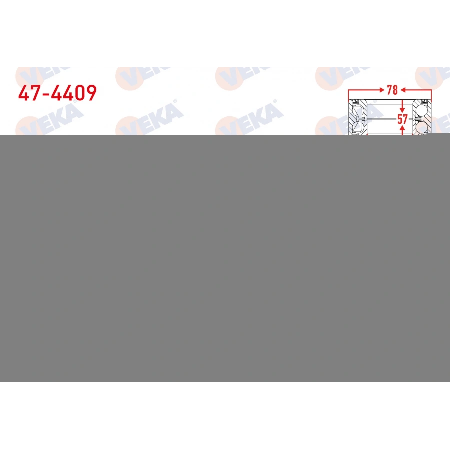 ARKA TEKERLEK RULMANI SOL-SAG 46X78X57 VOLKSWAGEN AMAROK 2.0 BITDI 2010-