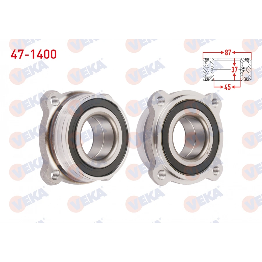 ARKA TEKERLEK RULMANI SOL-SAG ABS OKUYUCULU 4 BJN 45X87X37 BMW 5 SERISI (E39) 520 i-525i-530i-540i-520 D-525 D -530 D 1995-2003/ 5 SERISI (E60) 520 i-523i-525i-530i-540i-520 D-525 D-530 D 2003-2010