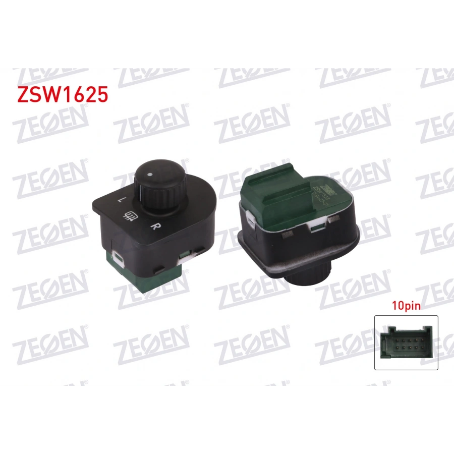 AYNA AYAR DUGMESI YESIL SOKET 10 PIN VW TRANSPORTER V 2003-2011 / CARAVELLE 2003-2011