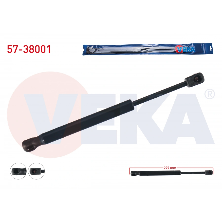 BAGAJ AMORTISORU 279mm/530N VOLKSWAGEN BORA (1J2) 1998-2005 / PASSAT (3B2) 1996-2000 / BORA (1J2) 1998-2005 / SEAT TOLEDO II (1M2) 1999-2006 /