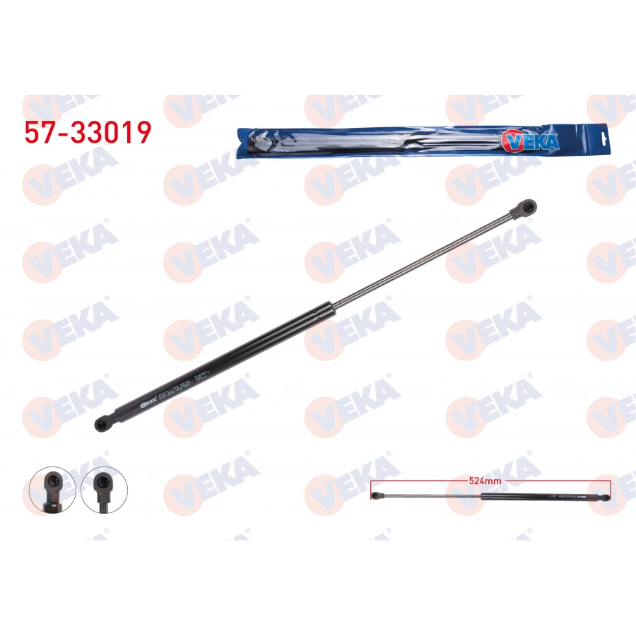 BAGAJ AMORTISORU 524mm/140N PEUGEOT 206 (2A/C) STATION WAGON 1998-2006