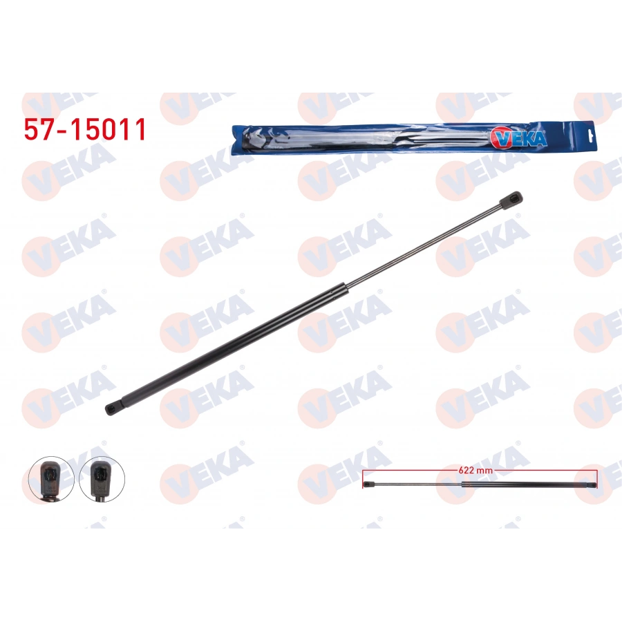 BAGAJ AMORTISORU 622mm/580N CITROEN BERLINGO 2008-/ PEUGEOT PARTNER TEPEE 2008- / PEUGEOT RIFTER (K9) 2019- / OPEL COMBO 2019-