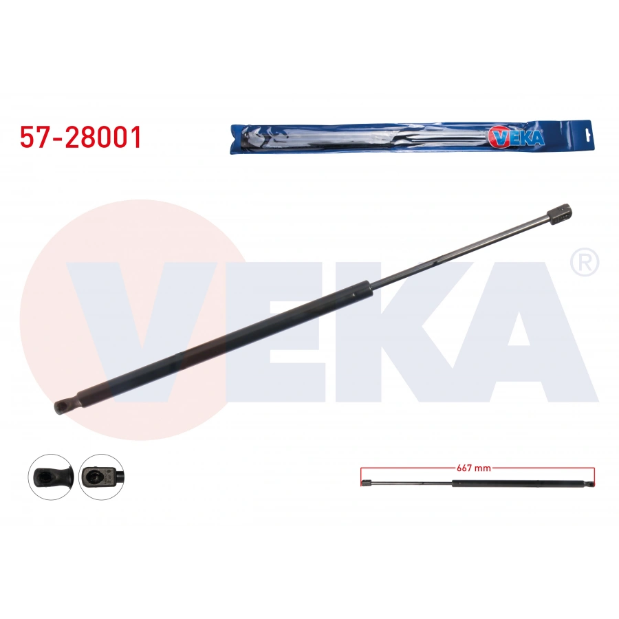 BAGAJ AMORTISORU 667mm/755N MERCEDES VITO (W639) 2003-2014 / VIANO (W639) 2003-2014