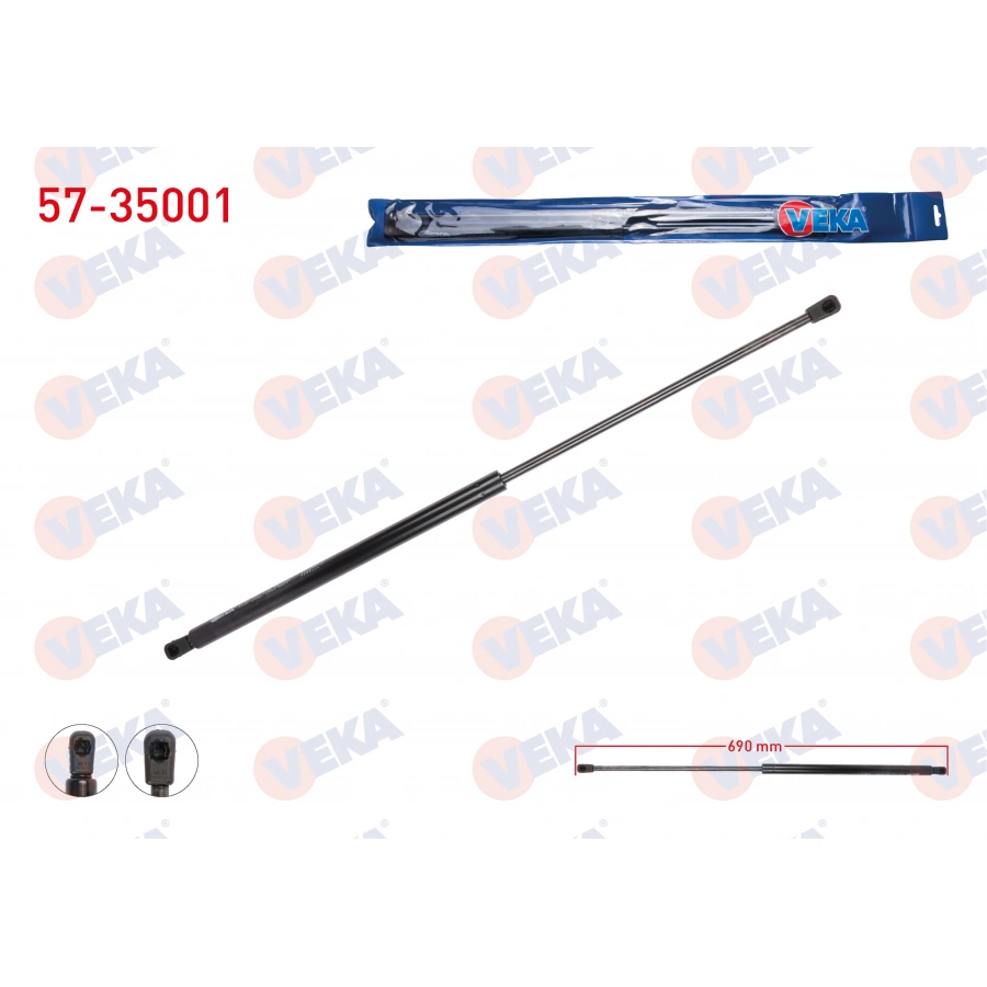 BAGAJ AMORTISORU 690mm/630N RENAULT KANGOO (KC0/1) 1998-2008