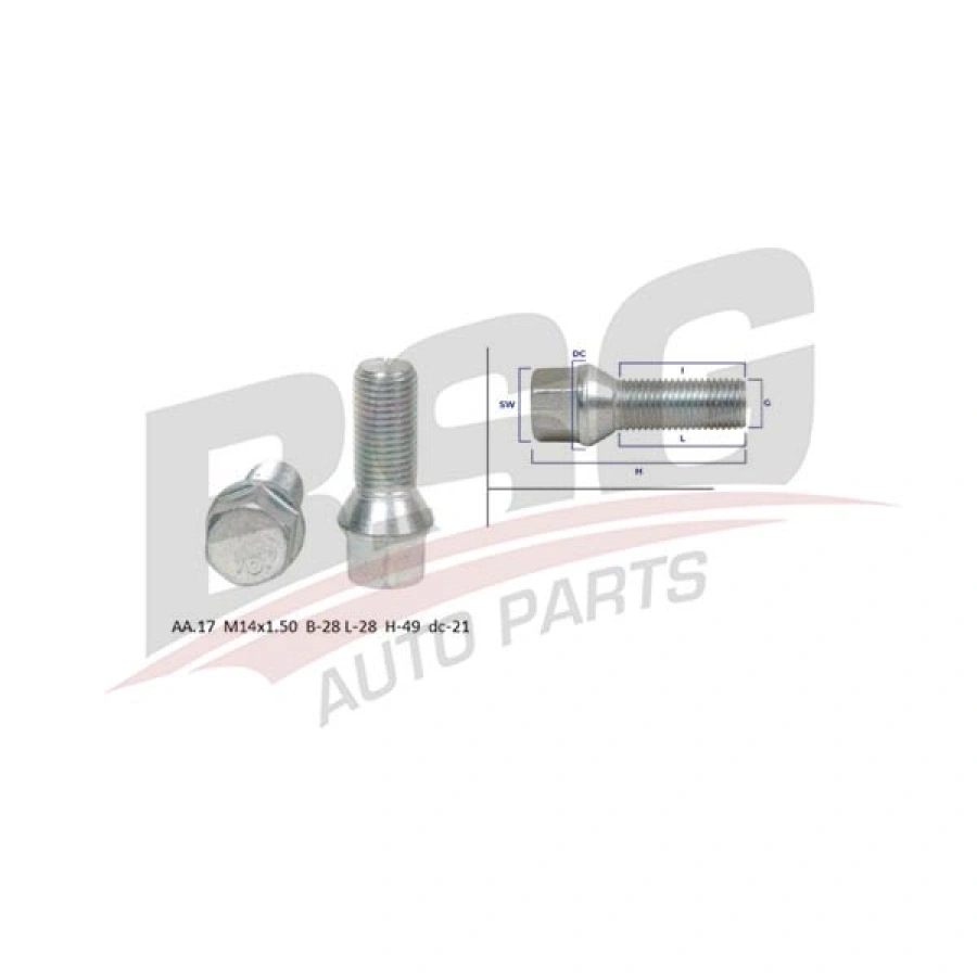 BIJON SAPLAMASI ÇELIK JANT BIJON UNIVERSAL-(AA.17 M14X1.50 B-28 L-28 H-49 DC-21) UNIVERSAL UNIVERSAL UNIVERSAL