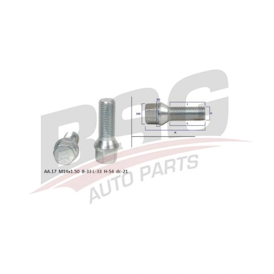 BIJON SAPLAMASI ÇELIK JANT BIJON UNIVERSAL-(AA.17 M14X1.50 B-33 L-33 H-54 DC-21) UNIVERSAL UNIVERSAL UNIVERSAL
