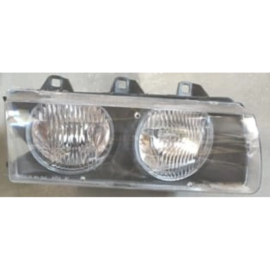 BMW 3 SERI- E36- COUPE- 91/98; FAR LAMBASI SAĞ MAN/ELK (ÇİZGİSİZ PLASTİK CAM)MERCEKSİZ HELLA TİP