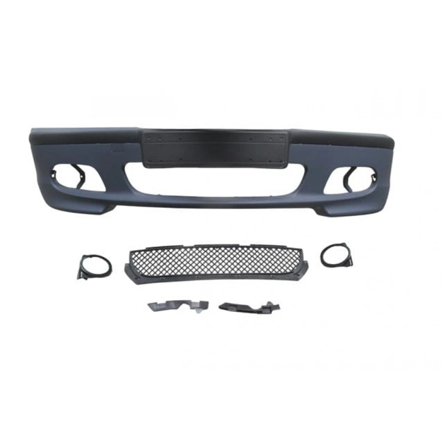 BMW 3 SERI- E46- SD- 98/05; ÖN TAMPON ASTARLI (SİS DELİKLİ/BANDLI/PANJURLU) (PLAKA PLASTİKLİ) M-TECH