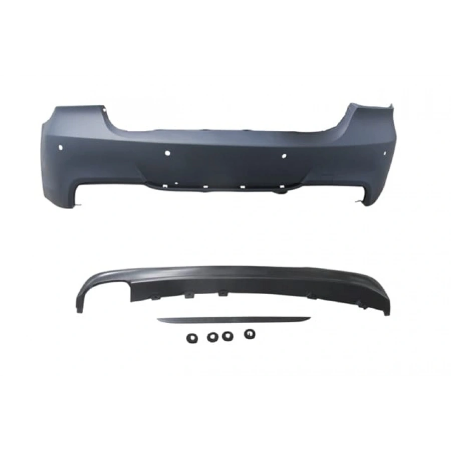 BMW 3 SERI- E90- 05/11; ARKA TAMPON ASTARLI (SENSÖR DELİKLİ/KARLIKLI/TEK EGZOSLU/ÇEK.KAPAKLI) M-TECH