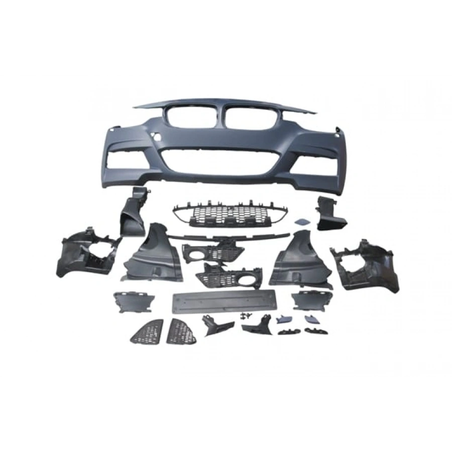 BMW 3 SERI- F30- 12/18; ÖN TAMPON KOMPLE (IZGARALI/PLAKA PLASTİKLİ) (F.YIK.LI) (M-TECH/LCI)