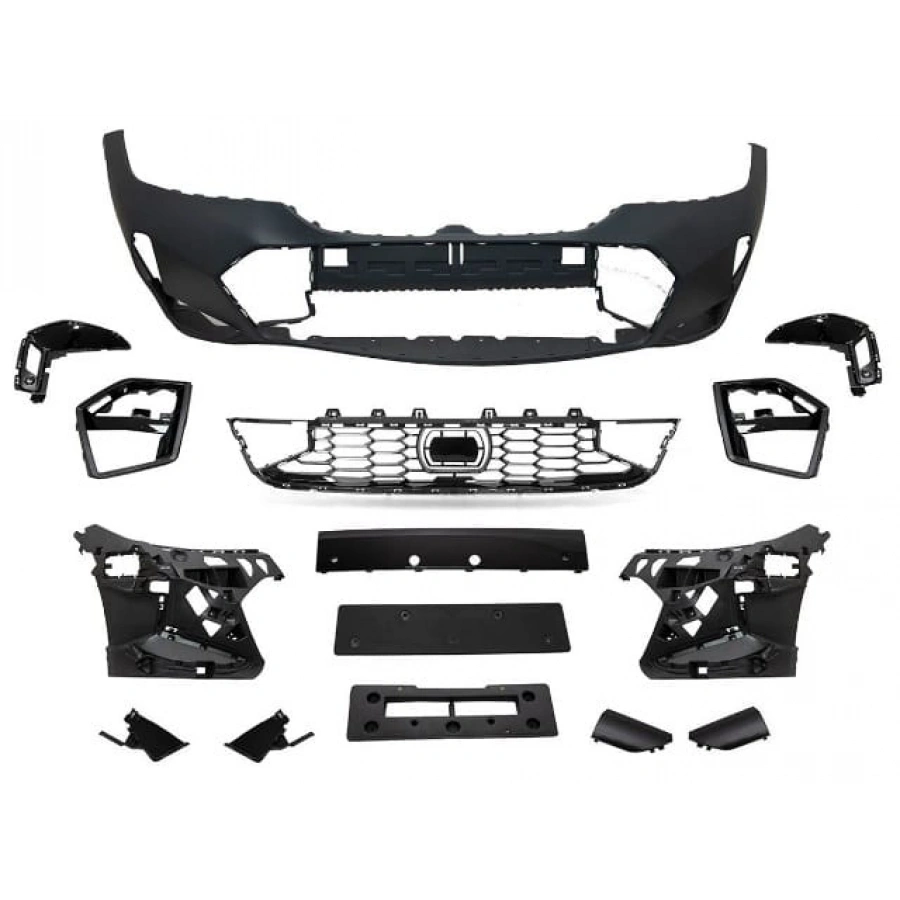 BMW 3 SERI- G20- 23/24; ÖN TAMPON (IZGARALI/BRAKETLİ/PLAKA PLASTİKLİ) (15 PARÇA) (M-TECH)