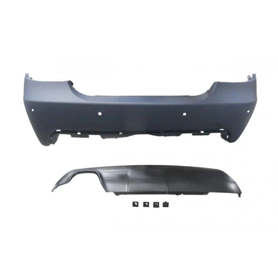 BMW 5 SERI- E60- 07/10; ARKA TAMPON (KARLIKLI/ASTARLI/ÇEK. KAPAKLI/SENSÖR DELİKLİ 18MM) (M-TECH/LCI)