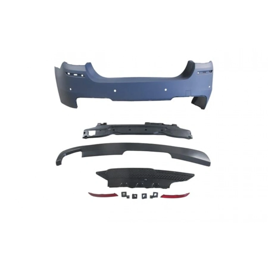 BMW 5 SERI- F10- 10/16; ARKA TAMPON ASTARLI(SEN.YUVALI/REFLEKTÖRLÜ/KARLIKLI)(TEK EGZ.D.Lİ)M-TECH-LCI