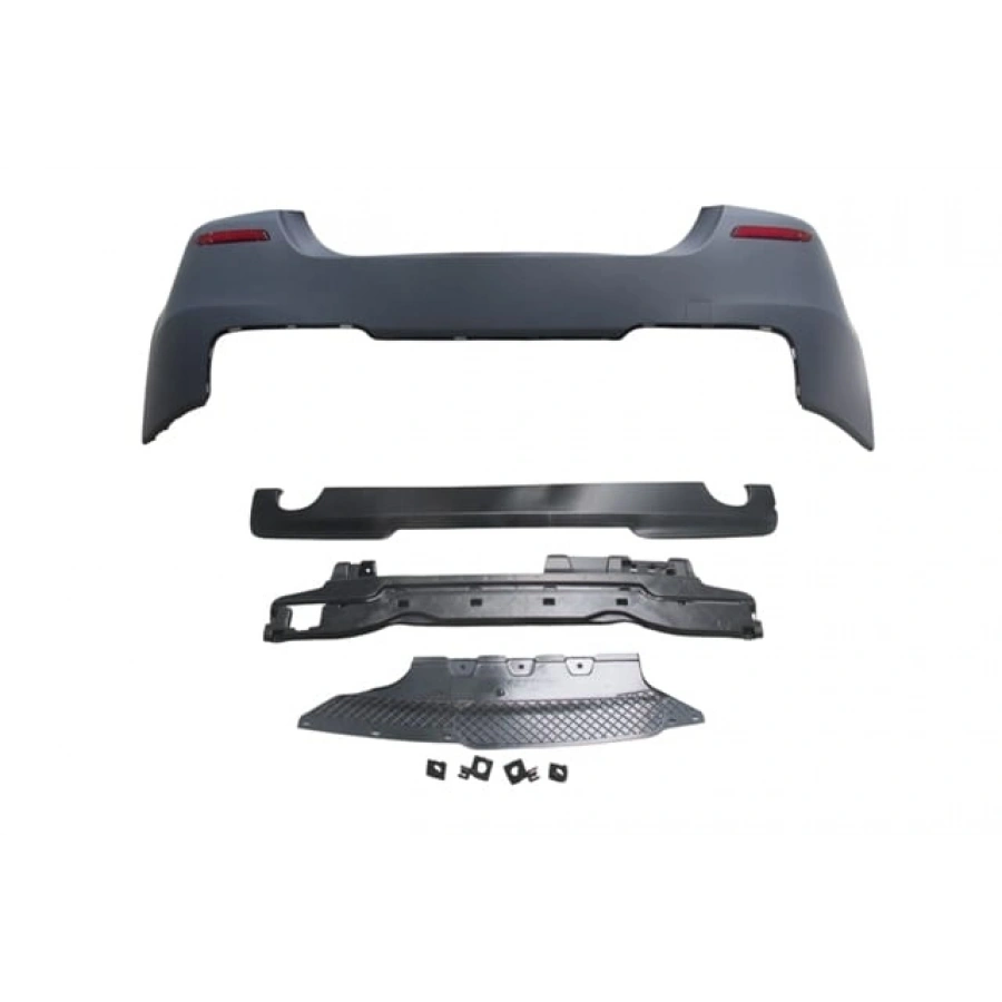 BMW 5 SERI- F10- 10/16; ARKA TAMPON ASTARLI(SEN.YUVALI/REFLKTRLÜ/KARLIKLI) (ÇİFT EGZ.D.Lİ)M-TECH-LCI