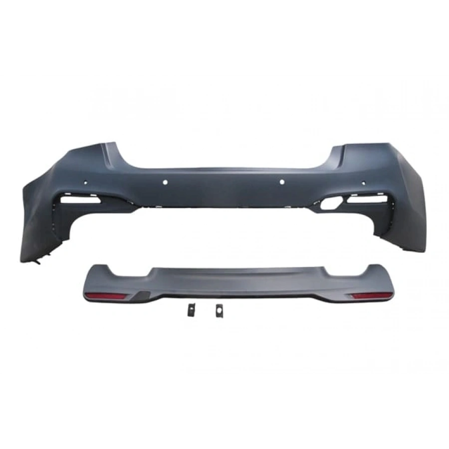 BMW 5 SERI- G30- 17/20; ARKA TAMPON ASTARLI (ÇEKÇ KAPAKLI/KARLIKLI/BRAKETLİ/SENSÖR DELİKLİ) (M-TECH)