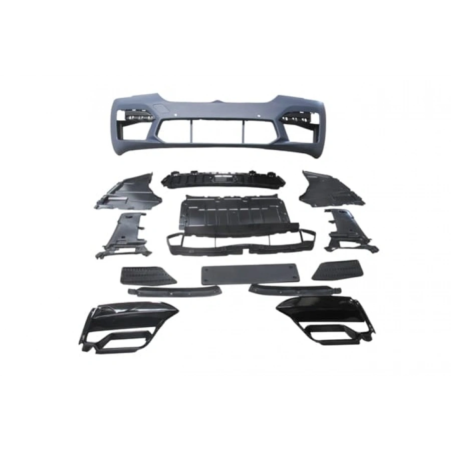 BMW 5 SERI- G30- 20/22; ÖN TAMPON GRİ (IZGARALI/SİS KAPAKLI/SENSÖR DELİKLİ) (F90/M5/LCI)