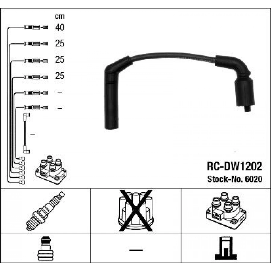 BUJI KABLO TK 92-03 ASTRA.F *X14NZ-C14NZ-14NV*