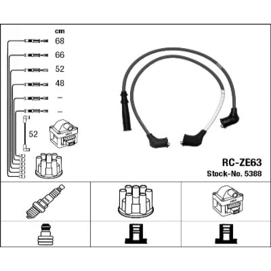 BUJİ KABLOSU MAZDA 323 90-96 1,6 BG MOTOR (ÖZEL LPG SERİ/MAVİ SİLİKON/PERFORMANS TİP) (NGK5388)